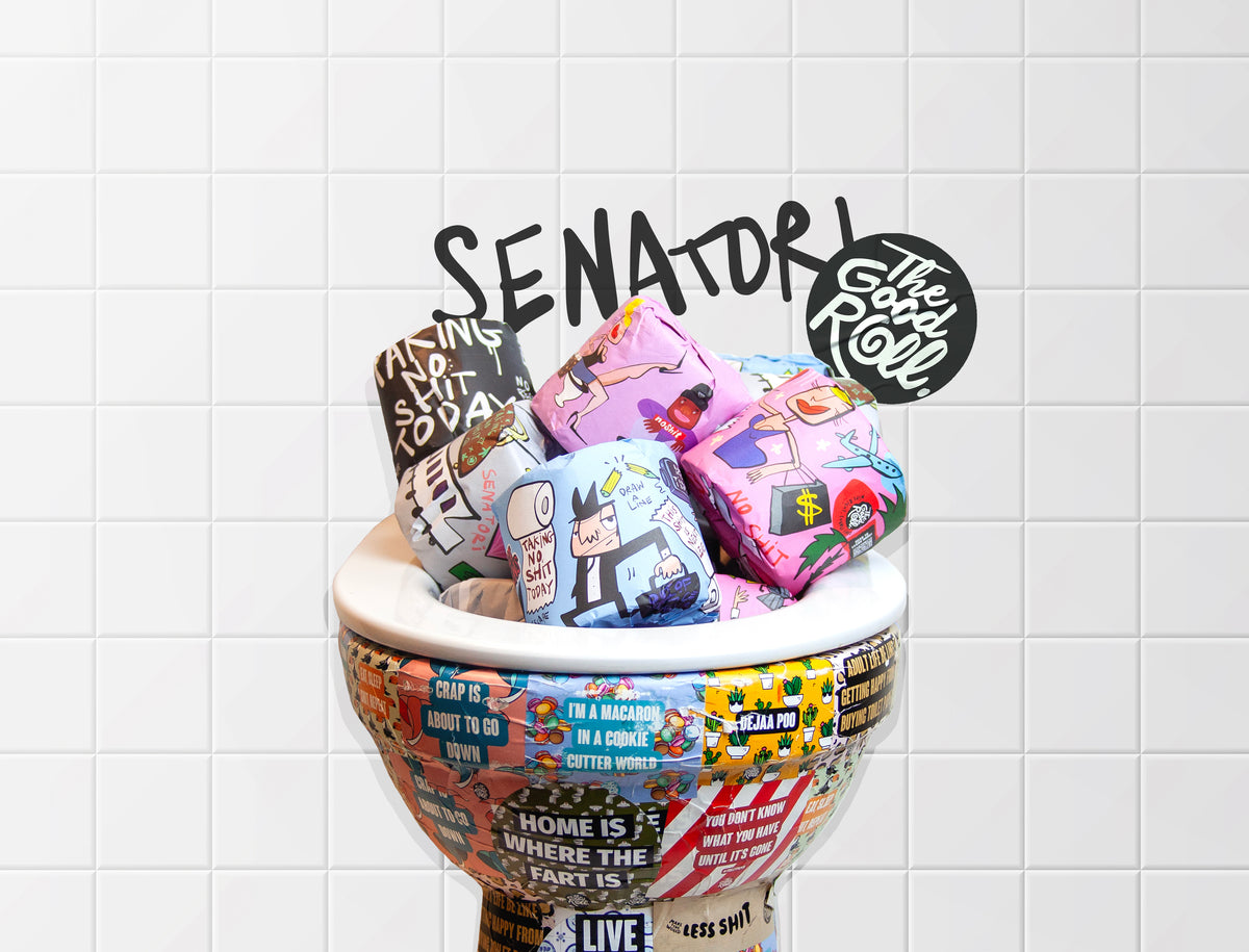 The Arty Farty x Selwyn Senatori duurzame toiletrollen