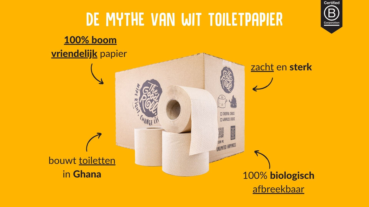 De mythe van wit toiletpapier